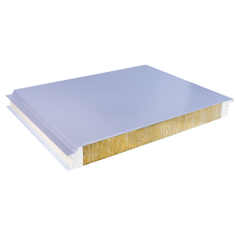 PU rock wool sandwich wall panel for fire-resistant insulated building envelope applications
